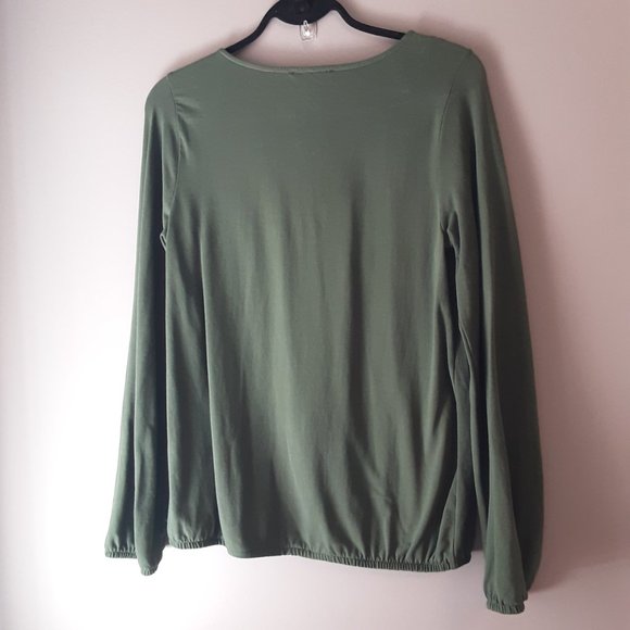 Yest European Brand - Green Long Sleeve Top Blouse T-shirt Size S/M - Picture 6 of 10
